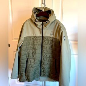 Hurley Men's Olive Green Hooded Insulated Jacket